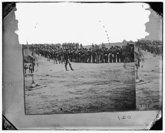 Confederates captured at Five Forks on the way to the Union rear.