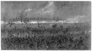 Last Stand of Pickett's Men, Battle of Five Forks. (Library of Congress)